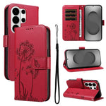 Custodia per telefono in pelle con motivo in rilievo di tarassaco, For Samsung Galaxy S26+ 5G, For Samsung Galaxy S26 Edge 5G, For Samsung Galaxy S26 Ultra 5G, For Samsung Galaxy S26 5G
