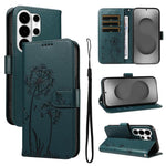 Custodia per telefono in pelle con motivo in rilievo di tarassaco, For Samsung Galaxy S26+ 5G, For Samsung Galaxy S26 Edge 5G, For Samsung Galaxy S26 Ultra 5G, For Samsung Galaxy S26 5G