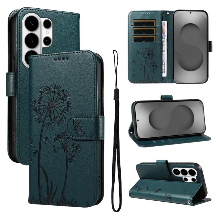 Custodia per telefono in pelle con motivo in rilievo di tarassaco, For Samsung Galaxy S26+ 5G, For Samsung Galaxy S26 Edge 5G, For Samsung Galaxy S26 Ultra 5G, For Samsung Galaxy S26 5G