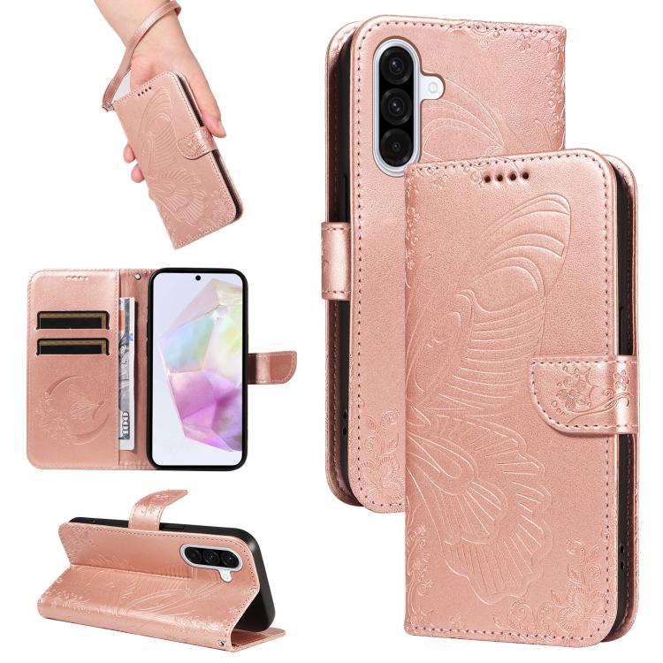 Custodia per telefono in pelle goffrata con farfalla a coda di rondine, For Samsung Galaxy A36 5G / M56 5G, For Samsung Galaxy A06 5G / 4G, For Samsung Galaxy A56 5G, For Samsung Galaxy A26 5G Global