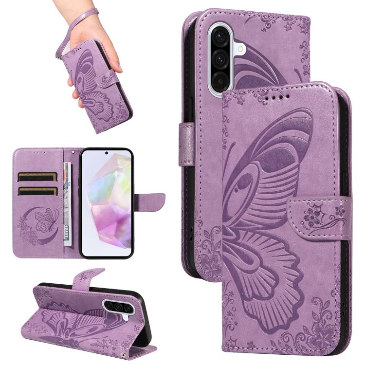 Custodia per telefono in pelle goffrata con farfalla a coda di rondine, For Samsung Galaxy A36 5G / M56 5G, For Samsung Galaxy A06 5G / 4G, For Samsung Galaxy A56 5G, For Samsung Galaxy A26 5G Global