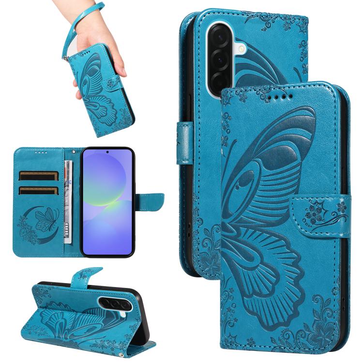 Custodia per telefono in pelle goffrata con farfalla a coda di rondine, For Samsung Galaxy A57 5G, For Samsung Galaxy A37 5G, For Galaxy A27 5G, For Samsung Galaxy A07 5G