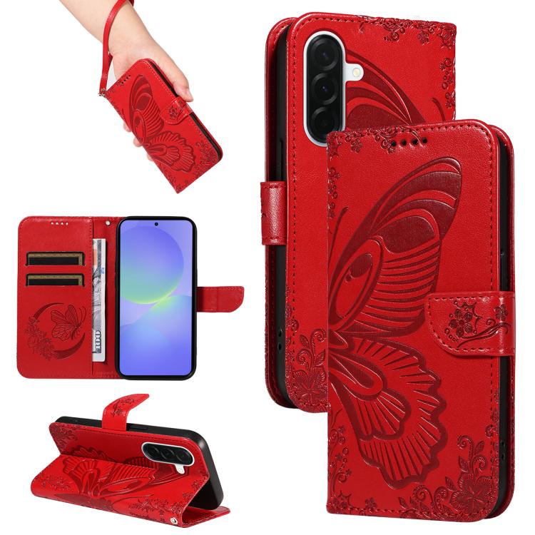 Custodia per telefono in pelle goffrata con farfalla a coda di rondine, For Samsung Galaxy A57 5G, For Samsung Galaxy A37 5G, For Galaxy A27 5G, For Samsung Galaxy A07 5G