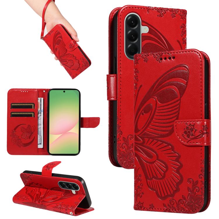 Custodia per telefono in pelle goffrata con farfalla a coda di rondine, For Samsung Galaxy A57 5G, For Samsung Galaxy A37 5G, For Galaxy A27 5G, For Samsung Galaxy A07 5G