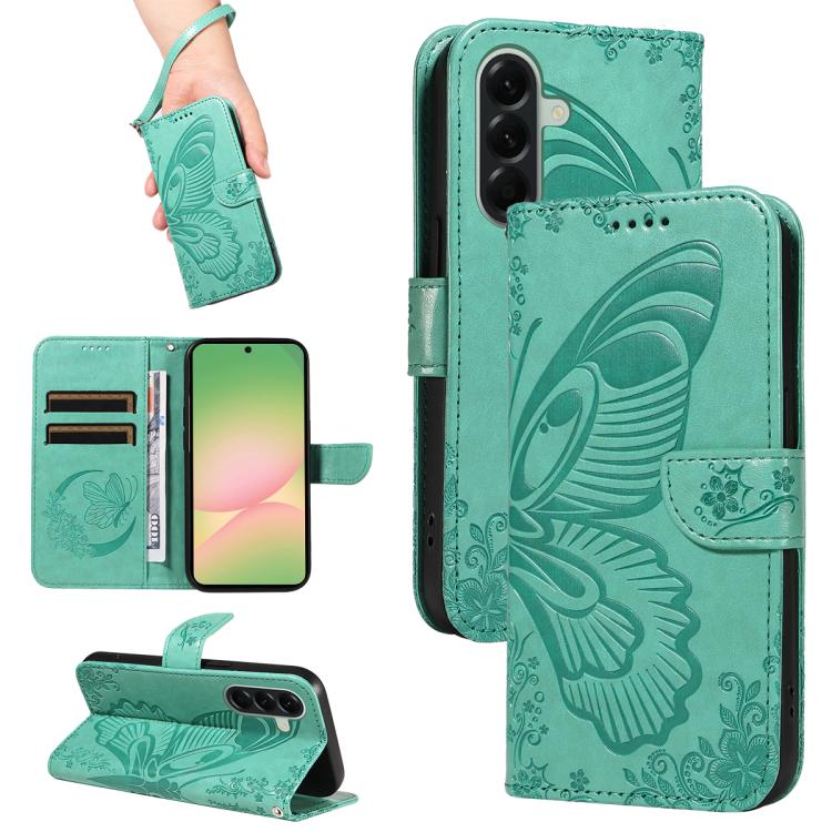 Custodia per telefono in pelle goffrata con farfalla a coda di rondine, For Samsung Galaxy A57 5G, For Samsung Galaxy A37 5G, For Galaxy A27 5G, For Samsung Galaxy A07 5G