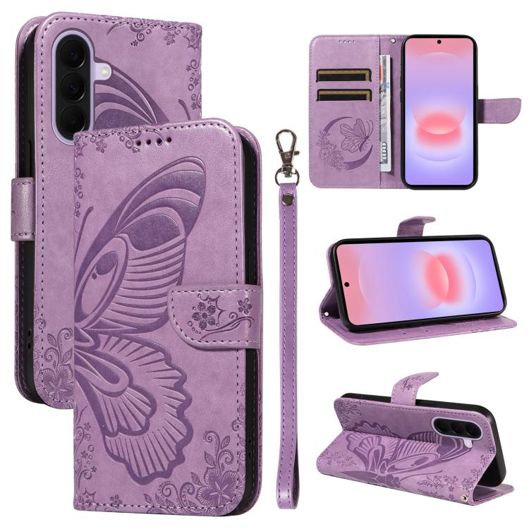 Custodia per telefono in pelle goffrata con farfalla a coda di rondine, For Samsung Galaxy A57 5G, For Samsung Galaxy A37 5G, For Galaxy A27 5G, For Samsung Galaxy A07 5G