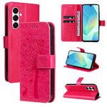 Custodia per telefono in pelle con motivo in rilievo albero e gatto, For Samsung Galaxy A56 5G, For Samsung Galaxy A26 5G Global
