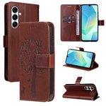 Custodia per telefono in pelle con motivo in rilievo albero e gatto, For Samsung Galaxy A56 5G, For Samsung Galaxy A26 5G Global