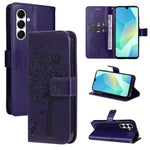 Custodia per telefono in pelle con motivo in rilievo albero e gatto, For Samsung Galaxy A56 5G, For Samsung Galaxy A26 5G Global