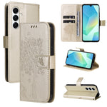 Custodia per telefono in pelle con motivo in rilievo albero e gatto, For Samsung Galaxy A56 5G, For Samsung Galaxy A26 5G Global