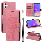 Custodia per telefono in pelle con motivo in rilievo albero e gatto, For Samsung Galaxy A36 5G / M56 5G, For Samsung Galaxy A06 5G / 4G