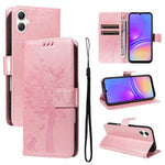 Custodia per telefono in pelle con motivo in rilievo albero e gatto, For Samsung Galaxy A36 5G / M56 5G, For Samsung Galaxy A06 5G / 4G