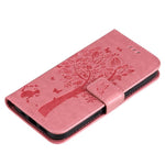 Custodia per telefono in pelle con motivo in rilievo albero e gatto, For Samsung Galaxy A56 5G, For Samsung Galaxy A26 5G Global