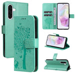Custodia per telefono in pelle con motivo in rilievo albero e gatto, For Samsung Galaxy A56 5G, For Samsung Galaxy A26 5G Global