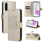 Custodia per telefono in pelle con motivo in rilievo albero e gatto, For Samsung Galaxy A56 5G, For Samsung Galaxy A26 5G Global