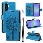 Custodia per telefono in pelle con motivo in rilievo albero e gatto, For Samsung Galaxy A57 5G, For Samsung Galaxy A37 5G
