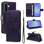 Custodia per telefono in pelle con motivo in rilievo albero e gatto, For Samsung Galaxy A57 5G, For Samsung Galaxy A37 5G