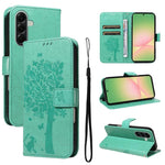 Custodia per telefono in pelle con motivo in rilievo albero e gatto, For Samsung Galaxy A57 5G, For Samsung Galaxy A37 5G
