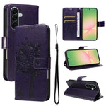 Custodia per telefono in pelle con motivo in rilievo albero e gatto, For Samsung Galaxy A57 5G, For Samsung Galaxy A37 5G