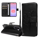 Custodia per telefono in pelle con motivo in rilievo albero e gatto, For Galaxy A27 5G, For Samsung Galaxy A07 5G
