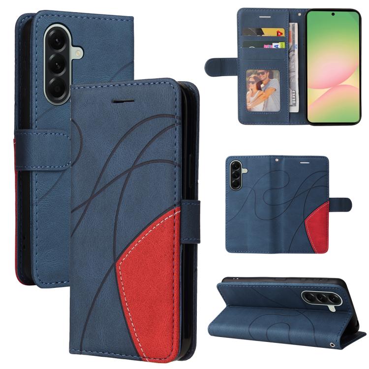 Custodia per telefono in pelle con cerniera bicolore, For Samsung Galaxy A57 5G, For Samsung Galaxy A37 5G, For Galaxy A27 5G, For Samsung Galaxy A07 5G