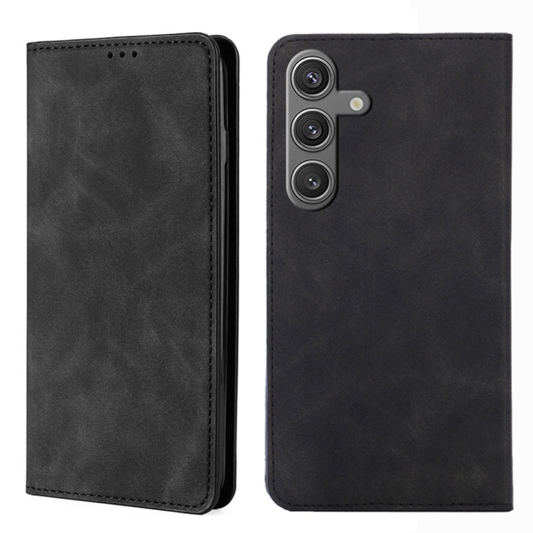 Custodia magnetica in pelle per telefono Skin Feel, For Samsung Galaxy S26+ 5G, For Samsung Galaxy S26 Ultra 5G, For Samsung Galaxy S26 5G, For Samsung Galaxy S25 5G
