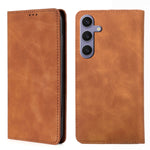 Custodia magnetica in pelle per telefono Skin Feel, For Samsung Galaxy S25+ 5G, For Samsung Galaxy S25 Ultra 5G
