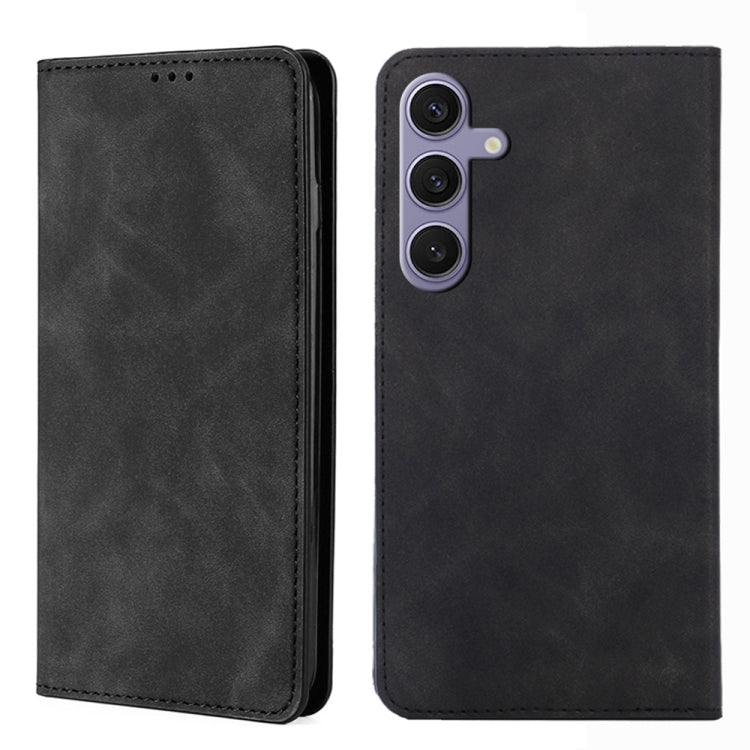 Custodia magnetica in pelle per telefono Skin Feel, For Samsung Galaxy S25+ 5G, For Samsung Galaxy S25 Ultra 5G
