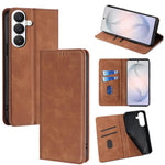 Custodia magnetica in pelle per telefono Skin Feel, For Samsung Galaxy S26+ 5G, For Samsung Galaxy S26 Ultra 5G, For Samsung Galaxy S26 5G, For Samsung Galaxy S25 5G