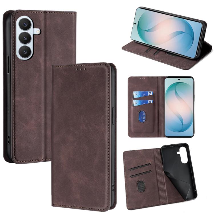 Custodia magnetica in pelle per telefono Skin Feel, For Samsung Galaxy S26+ 5G, For Samsung Galaxy S26 Ultra 5G, For Samsung Galaxy S26 5G, For Samsung Galaxy S25 5G