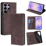 Custodia magnetica in pelle per telefono Skin Feel, For Samsung Galaxy S26+ 5G, For Samsung Galaxy S26 Ultra 5G, For Samsung Galaxy S26 5G, For Samsung Galaxy S25 5G