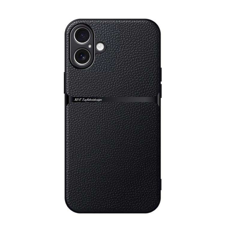 Custodia per telefono antiurto con copertura completa magnetica in pelle Litchi, For iPhone Air, For iPhone 16 Pro Max, For iPhone 16 Pro, For iPhone 16 Plus