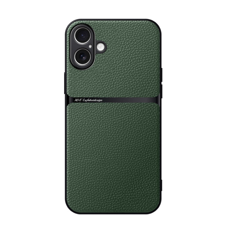 Custodia per telefono antiurto con copertura completa magnetica in pelle Litchi, For iPhone Air, For iPhone 16 Pro Max, For iPhone 16 Pro, For iPhone 16 Plus