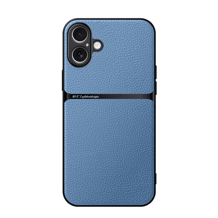 Custodia per telefono antiurto con copertura completa magnetica in pelle Litchi, For iPhone Air, For iPhone 16 Pro Max, For iPhone 16 Pro, For iPhone 16 Plus