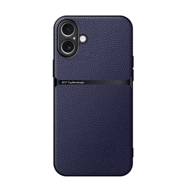 Custodia per telefono antiurto con copertura completa magnetica in pelle Litchi, For iPhone Air, For iPhone 16 Pro Max, For iPhone 16 Pro, For iPhone 16 Plus
