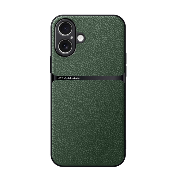 Custodia per telefono antiurto con copertura completa magnetica in pelle Litchi, For iPhone 16, For iPhone 15 Pro Max, For iPhone 15 Pro, For iPhone 15 Plus
