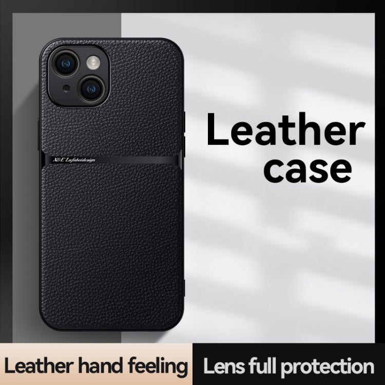 Custodia per telefono antiurto con copertura completa magnetica in pelle Litchi, For iPhone 15, For iPhone 14 Plus, For iPhone 14, For iPhone 14 Pro