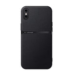 Custodia per telefono antiurto con copertura completa magnetica in pelle Litchi, For iPhone XS Max