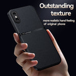 Custodia per telefono antiurto con copertura completa magnetica in pelle Litchi, For iPhone XS Max