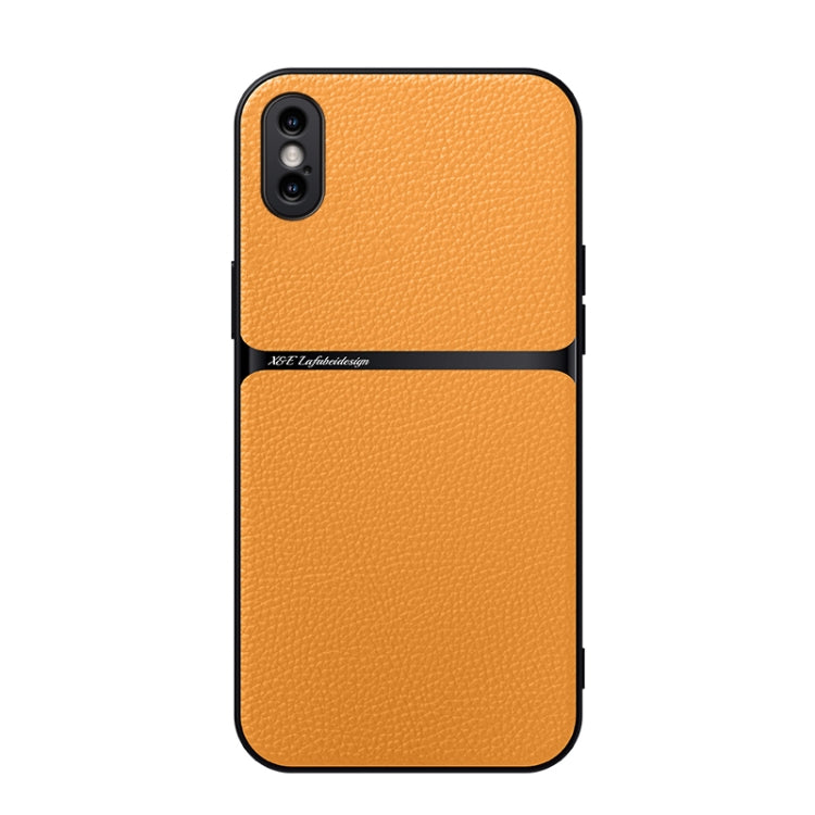 Custodia per telefono antiurto con copertura completa magnetica in pelle Litchi, For iPhone XS Max
