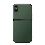 Custodia per telefono antiurto con copertura completa magnetica in pelle Litchi, For iPhone XS Max