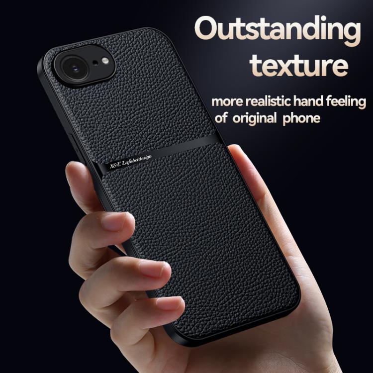 Custodia per telefono antiurto con copertura completa magnetica in pelle Litchi, For iPhone 17e / 16e, For iPhone 17 Pro Max, For iPhone 17 Pro, For iPhone 17