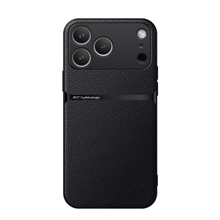 Custodia per telefono antiurto con copertura completa magnetica in pelle Litchi, For iPhone 17e / 16e, For iPhone 17 Pro Max, For iPhone 17 Pro, For iPhone 17