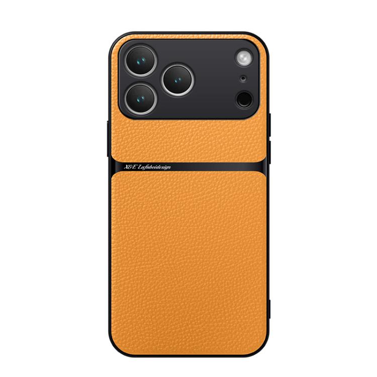 Custodia per telefono antiurto con copertura completa magnetica in pelle Litchi, For iPhone 17e / 16e, For iPhone 17 Pro Max, For iPhone 17 Pro, For iPhone 17