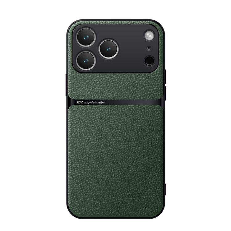Custodia per telefono antiurto con copertura completa magnetica in pelle Litchi, For iPhone 17e / 16e, For iPhone 17 Pro Max, For iPhone 17 Pro, For iPhone 17