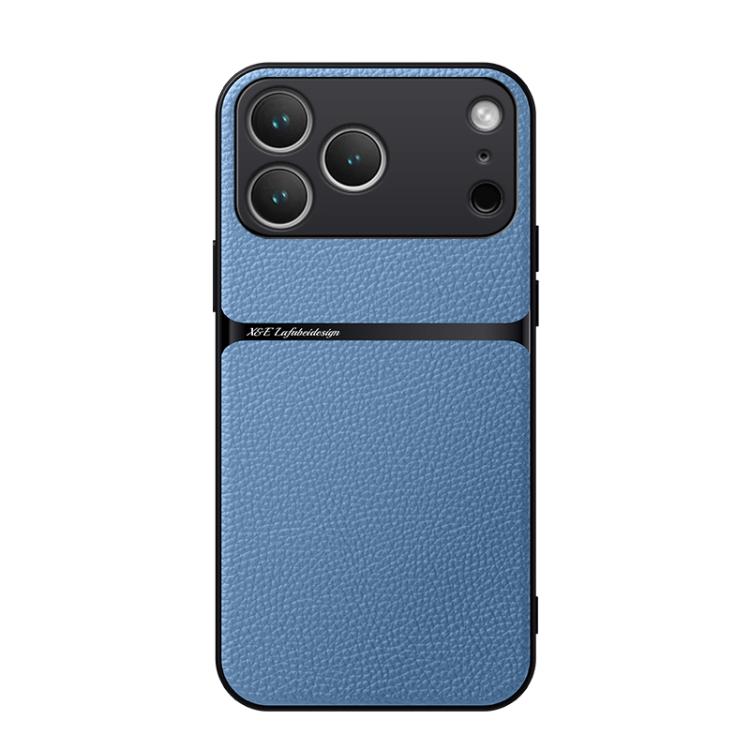 Custodia per telefono antiurto con copertura completa magnetica in pelle Litchi, For iPhone 17e / 16e, For iPhone 17 Pro Max, For iPhone 17 Pro, For iPhone 17