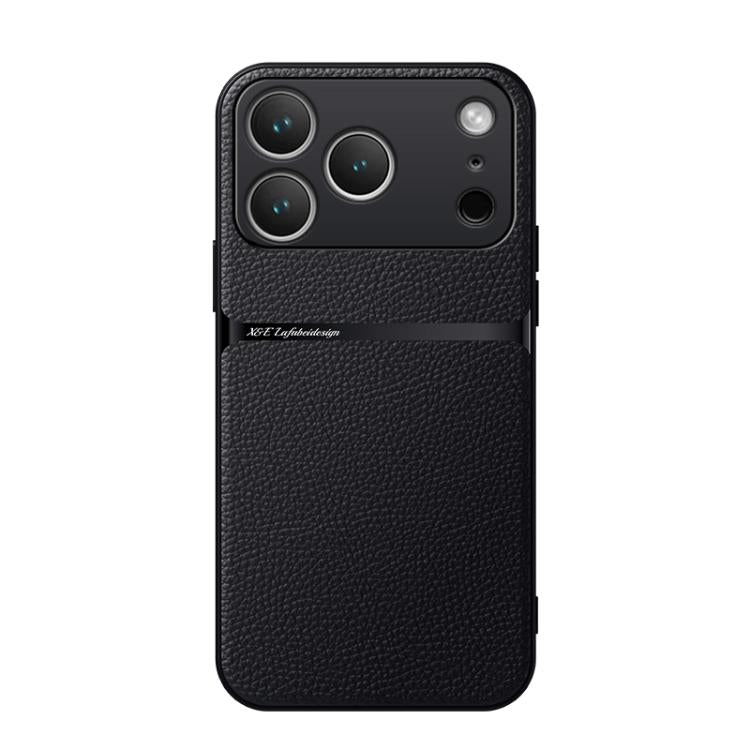 Custodia per telefono antiurto con copertura completa magnetica in pelle Litchi, For iPhone 17e / 16e, For iPhone 17 Pro Max, For iPhone 17 Pro, For iPhone 17