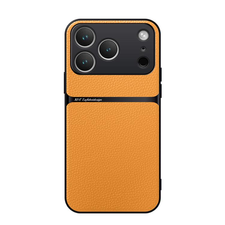 Custodia per telefono antiurto con copertura completa magnetica in pelle Litchi, For iPhone 17e / 16e, For iPhone 17 Pro Max, For iPhone 17 Pro, For iPhone 17