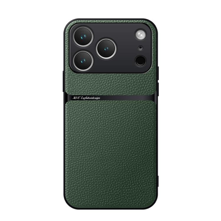 Custodia per telefono antiurto con copertura completa magnetica in pelle Litchi, For iPhone 17e / 16e, For iPhone 17 Pro Max, For iPhone 17 Pro, For iPhone 17