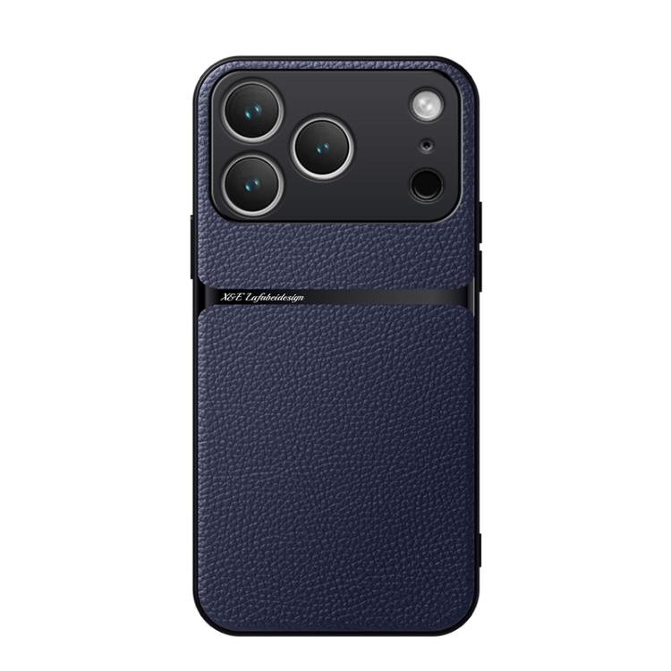 Custodia per telefono antiurto con copertura completa magnetica in pelle Litchi, For iPhone 17e / 16e, For iPhone 17 Pro Max, For iPhone 17 Pro, For iPhone 17
